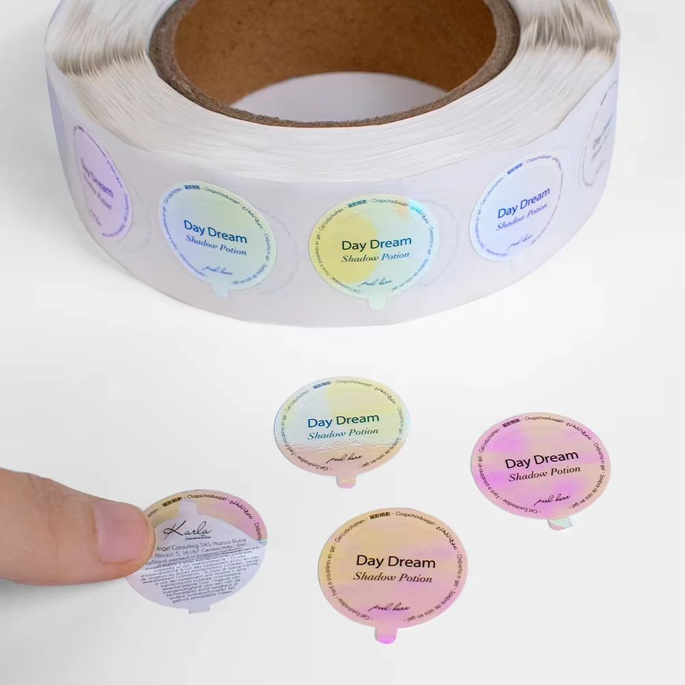Customization Custom Private Brand Gold Foil Labels For Cosmetic And Skincare White Waterproof Label Sticker 11