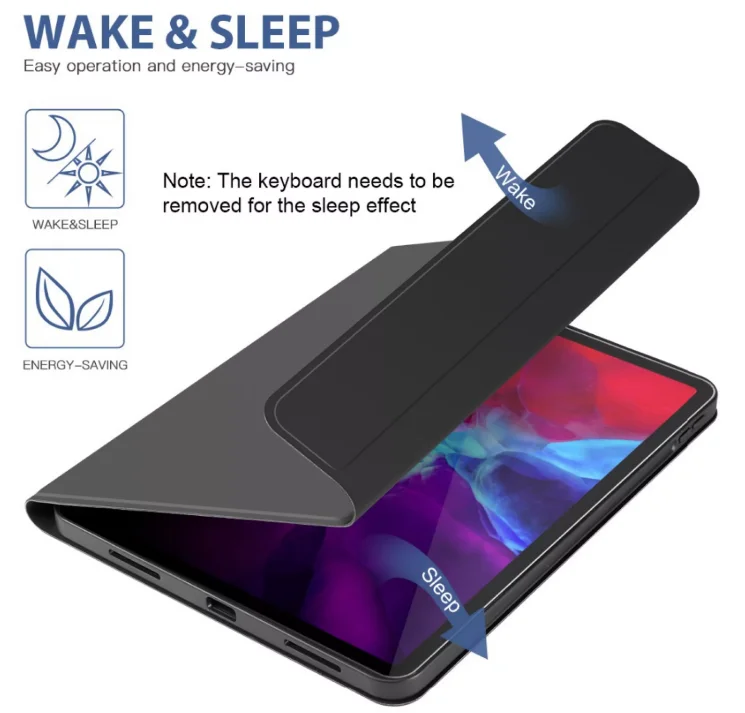 Touchpad BT Keyboard Case with Pencil Holder for ipad Pro 12.9 inch Wireless Keyboard Case for Ipad Pro 12.9 2021 2020 2018