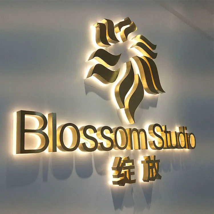 Outdoor Custom 3D Logo Office Indoor Business Sign Board Interior Signage Design Company 3D Letter Signage Channel Letter