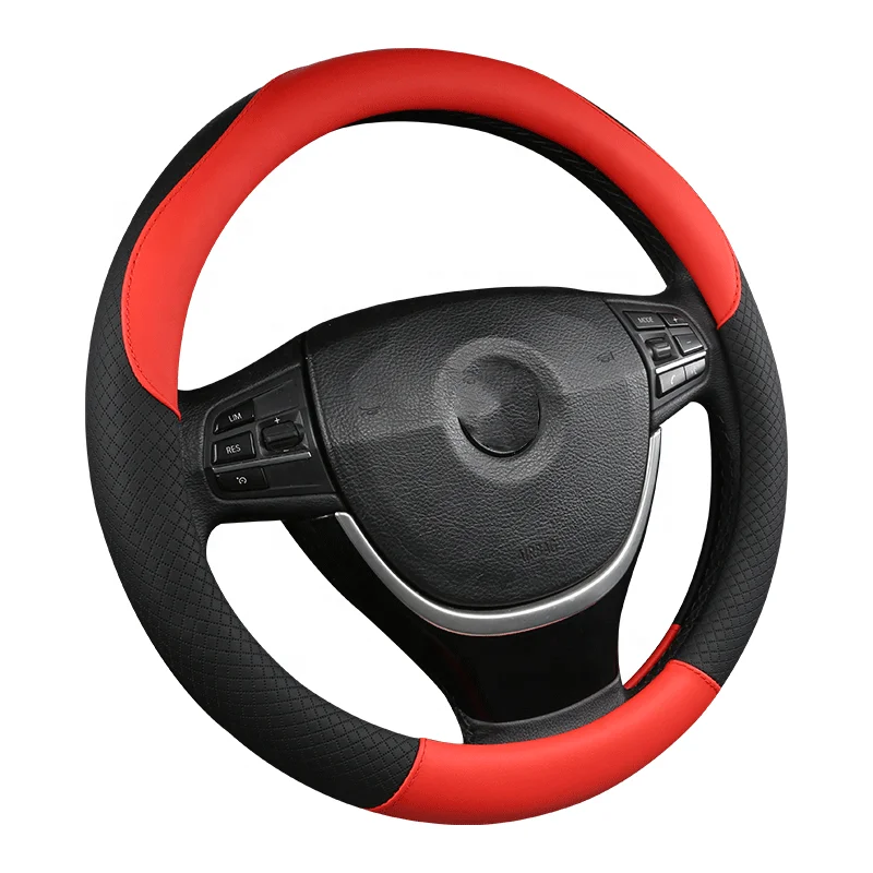 Car Steering Wheel Covers  pvc punching High Quality PVC Leather Car Steering Wheel Cover for Women and Men