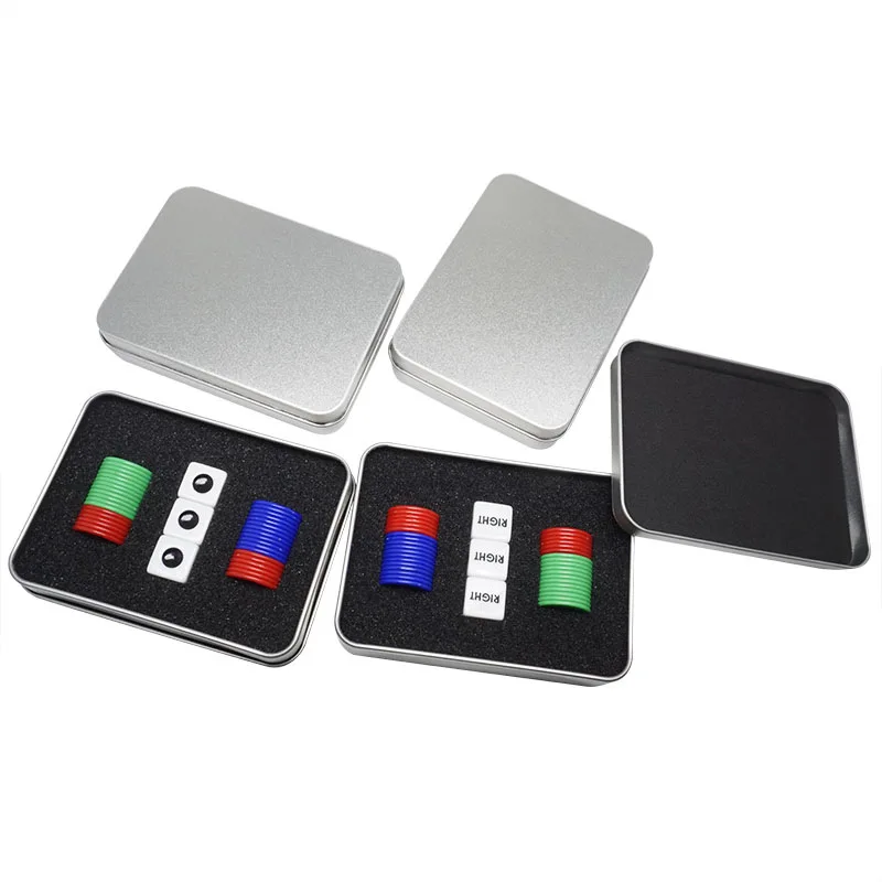 Table Acrylic Dice Chip Game Board Dice Chip Set Aluminum Box Packaging Game Dice