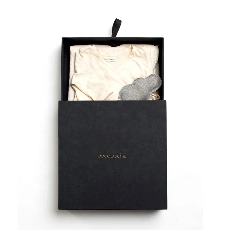 Custom Logo Luxury Rigid Box Gift Packaging T-shirt Clothes Box Sliding Drawer Box With Logo