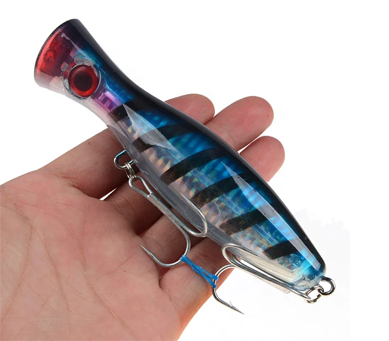 
12cm 40g Big Popper Fishing lure Crankbait Iscas Artificial Wobblers ABS Hard Bait Pesca Bass Carp Pike Fishing Tackle 
