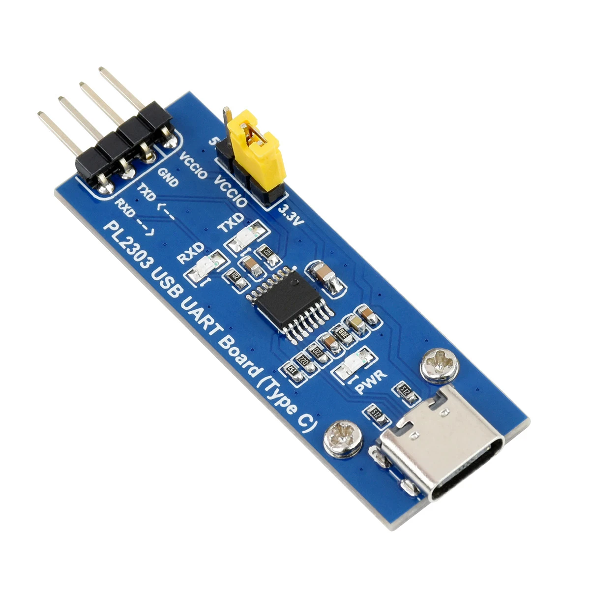 Waveshare PL2303 USB UART Board (Type C), USB To UART (TTL) Communication Module, USB-C Connector