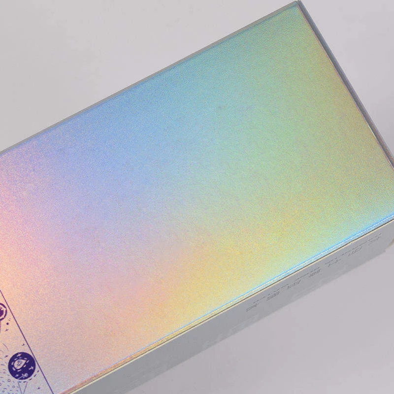 Прямая Продажа с фабрики упаковочная коробка из переработанной бумаги голограммой голографическая двухъярусная