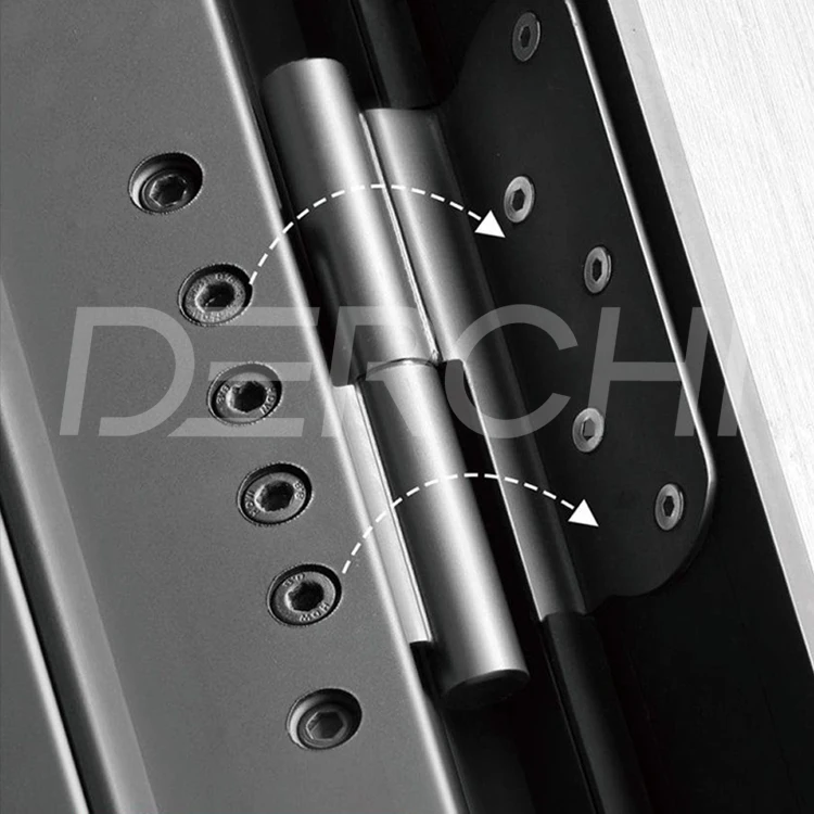DERCHI American Luxury Aluminum House Main Entrance Door Exterior Security Stainless Steel Pivot Entry Doors With Smart Lock