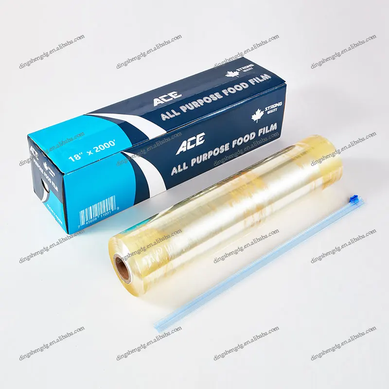 High quality Anti-fog supermarket box food cling film bee bee Factory Direct Sale Clear Cling Film Food Wrap pvc film
