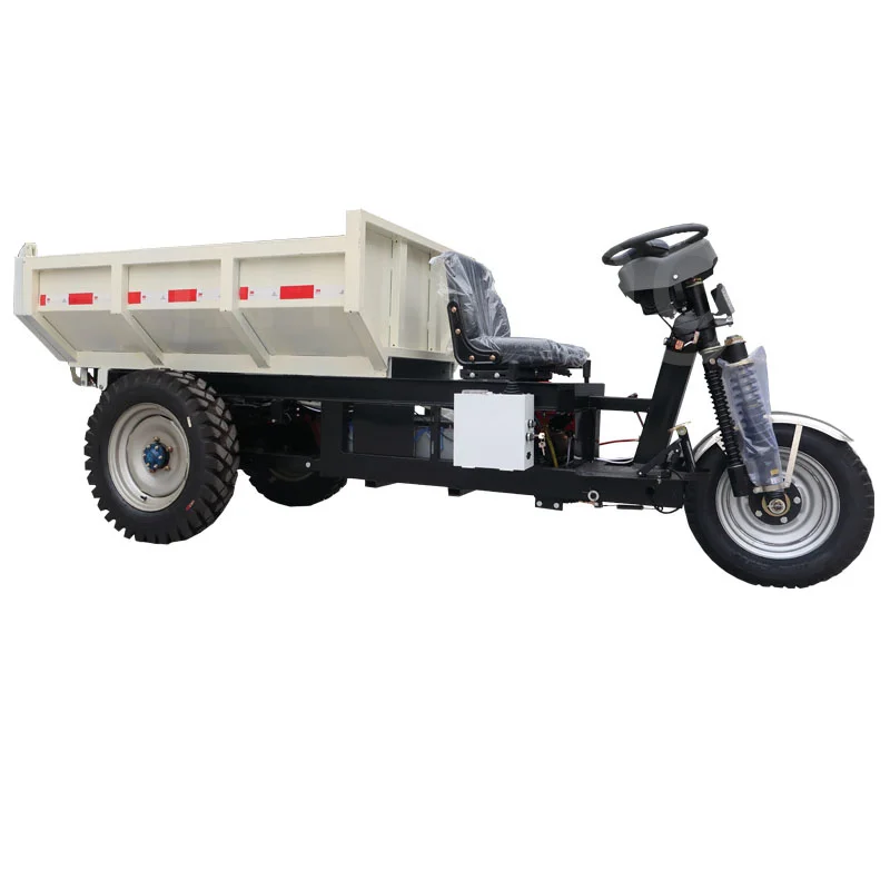 Strong Heavy Load Adaptability Tricycle Self  Loading Cargo Electric Dumper Efficient Ore Transportation