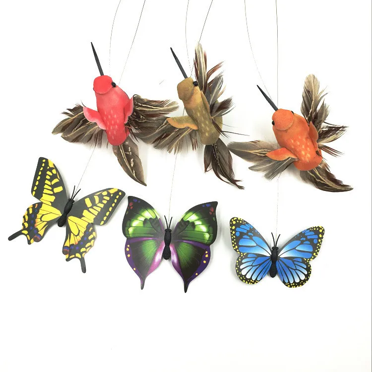 Popular Fun Electric fancy cat toy rotates to simulate flying butterflies/birds