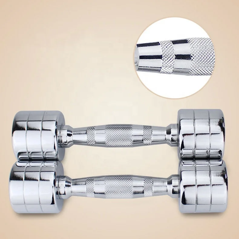 Commercial senrui fitness equipment dumbbell chrome steel dumbbell set