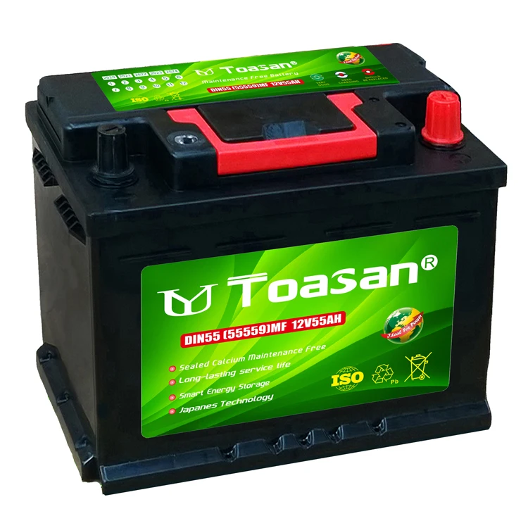 TOASAN Factory 12V 55AH сухозаряженный DIN 55 автомобильный