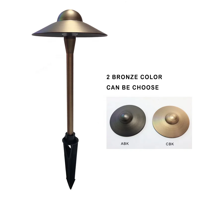 XP185 Outdoor waterproof ACDC12V brass low voltage pathway light G4 2pin lamp can replace