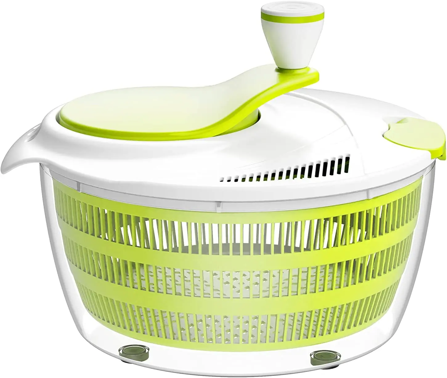 Salad Spinner Large 4 Quarts, Lettuce Vegetables Washer Dryer Drainer Crisper Strainer for Home Kitchen