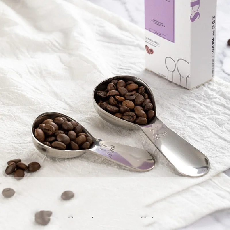 Measuring Spoon 2 Pieces Set Stainless Steel Measuring Scoop Teaspoon Tablespoon for Dry and Liquid Ingredients Set