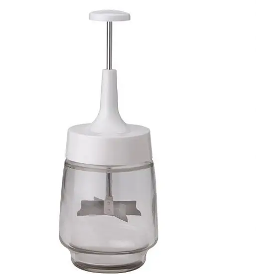 Plain Edge Old Fashioned Onion Manual Food Chopper 18/8 Stainless Steel Blades