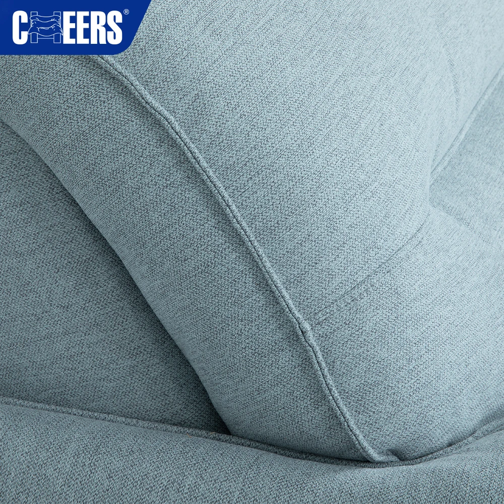 Manwah Cheers Knitted Fabric New Design Multi-functional 3 Seat Living Room Electric Sofa Bed