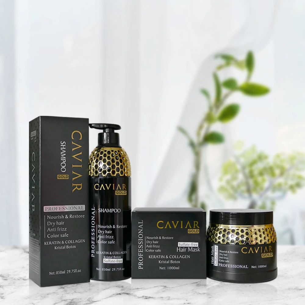 Color Loss Prevention BIOCAVIAR Nourishing Hair Mask Dry Dull Hair Repair Sulfate-free Formula 1000ML