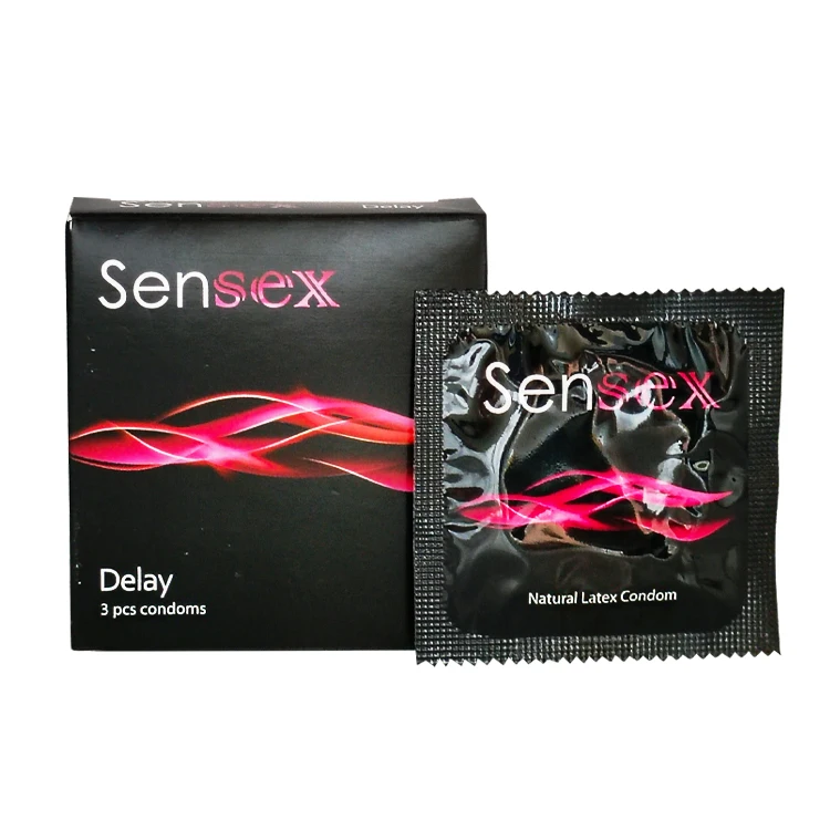 Sensex Brand Natural Latex Condom for Male Female Sex Protection Delay Dotted Adult Sex Toy Condom
