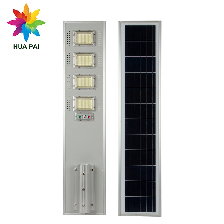 HUAPAI New Design  Modem Street Lamp Integrated 100 200 300 400 500 W Outdoor All In One LED Street Solar Lights