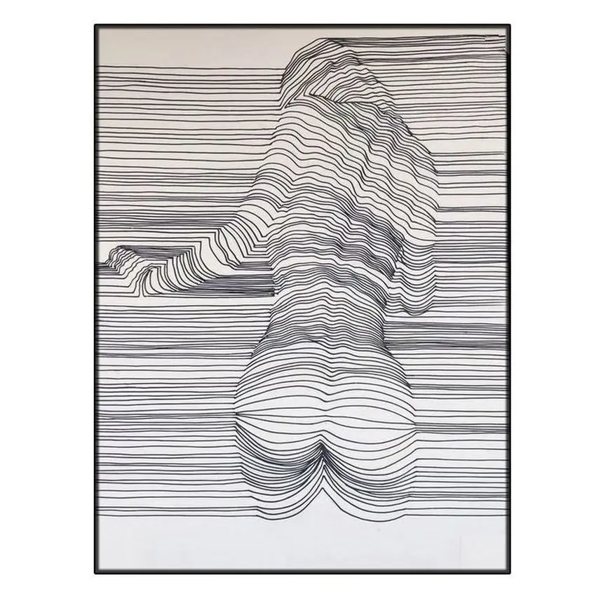 Стильный рисунок на холсте