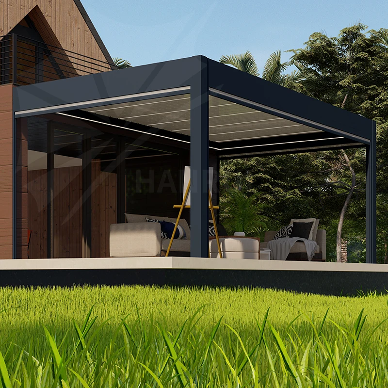 garden wall mounted pergola with white louvered roof advanced motorized louvered pergola with zip screens