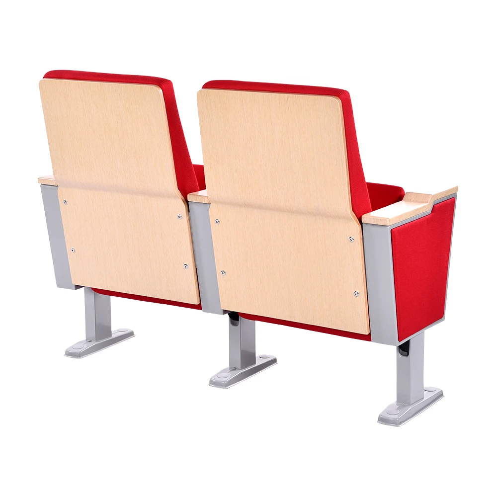 China Factory Supply Retractable Sofa Seating Red Color Auditorium Seat Chair Theater Conference Hall