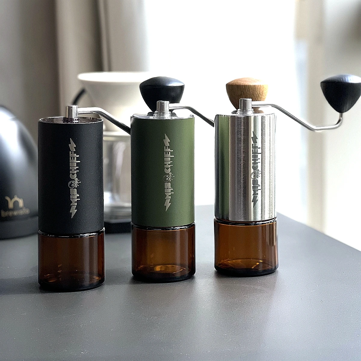 Coffee Grinder,Wood Grain Hand Coffee Grinder with Adjustable Conical c40 Burr, Factory Wholesale Manual Coffee Grinder