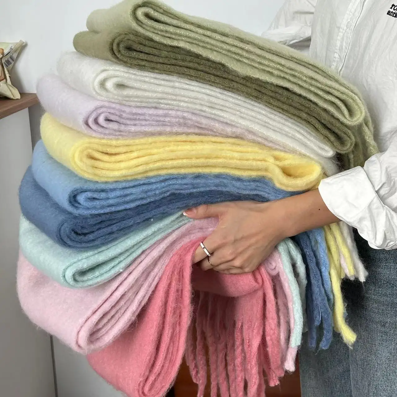 Женские однотонные шарфы