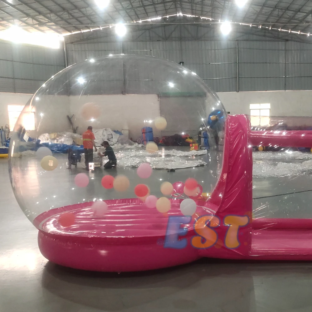 Kids wedding Party Fun Bouncy House Giant Clear Inflatable Crystal Igloo Dome Transparent Inflatable Bubble Tent Balloons House