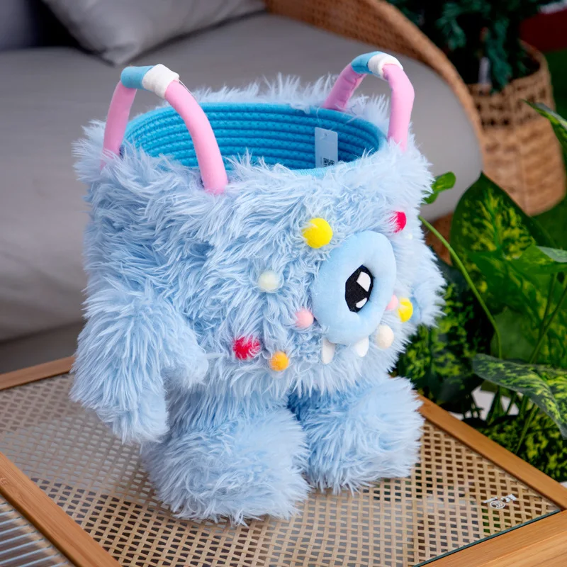 Creative Desktop Storage Basket Cute Cartoon Cotton Rope Woven Bucket Toy Sundries Storage Frame