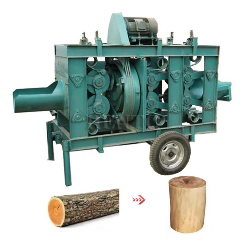 High Performance 1400 Mm Log Debarking Machine / Mobile Wood Peel Machine / Log Debarker Machine Price