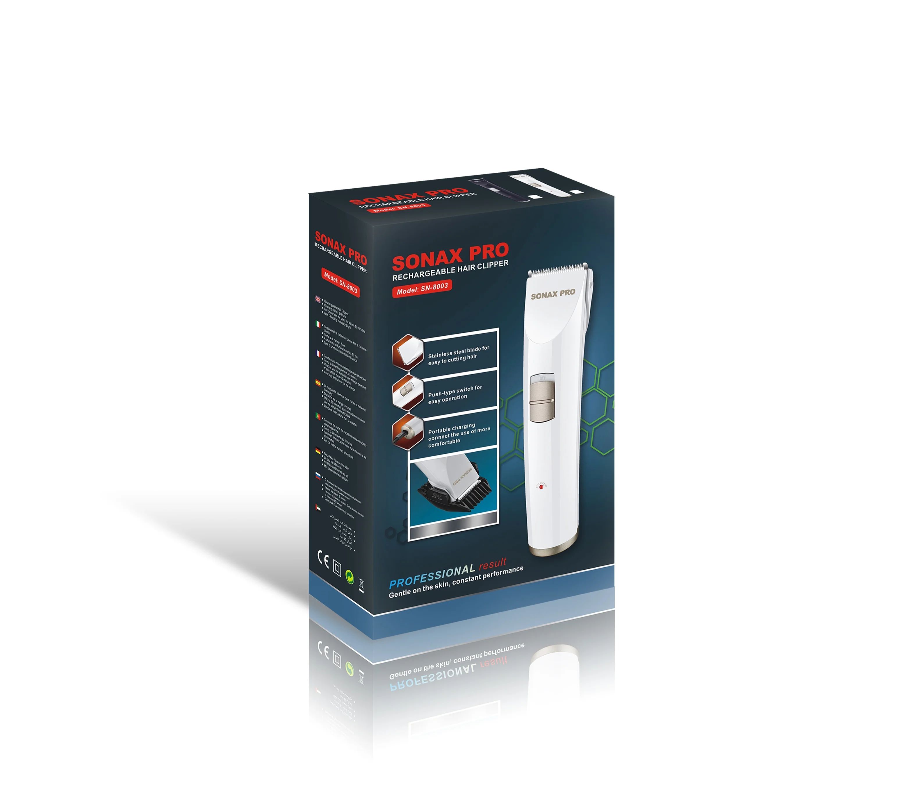 Wholesale Price SONAX PRO Cordless Barber Shop Rechargeable Electric Hair Trimmer for Men