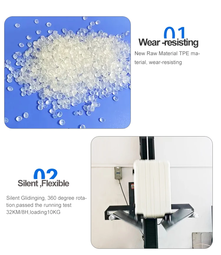 wheel luggage bag parts replacement luggage spare parts rubber wheels mute suitcase accessories caster for soft luggage