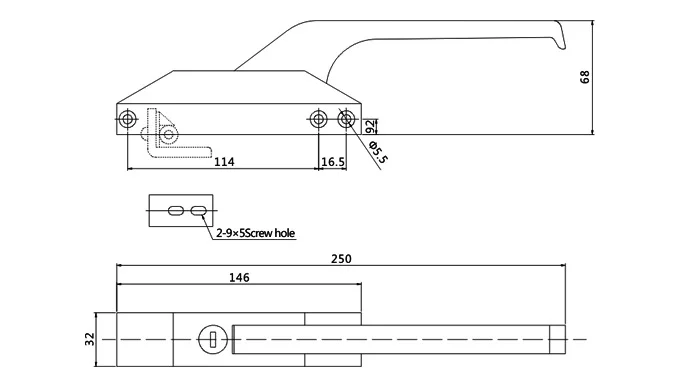 YL-776B аксессуары для холодильного оборудования дверной замок ручка теплового шкафа без ключа использования в холодильнике