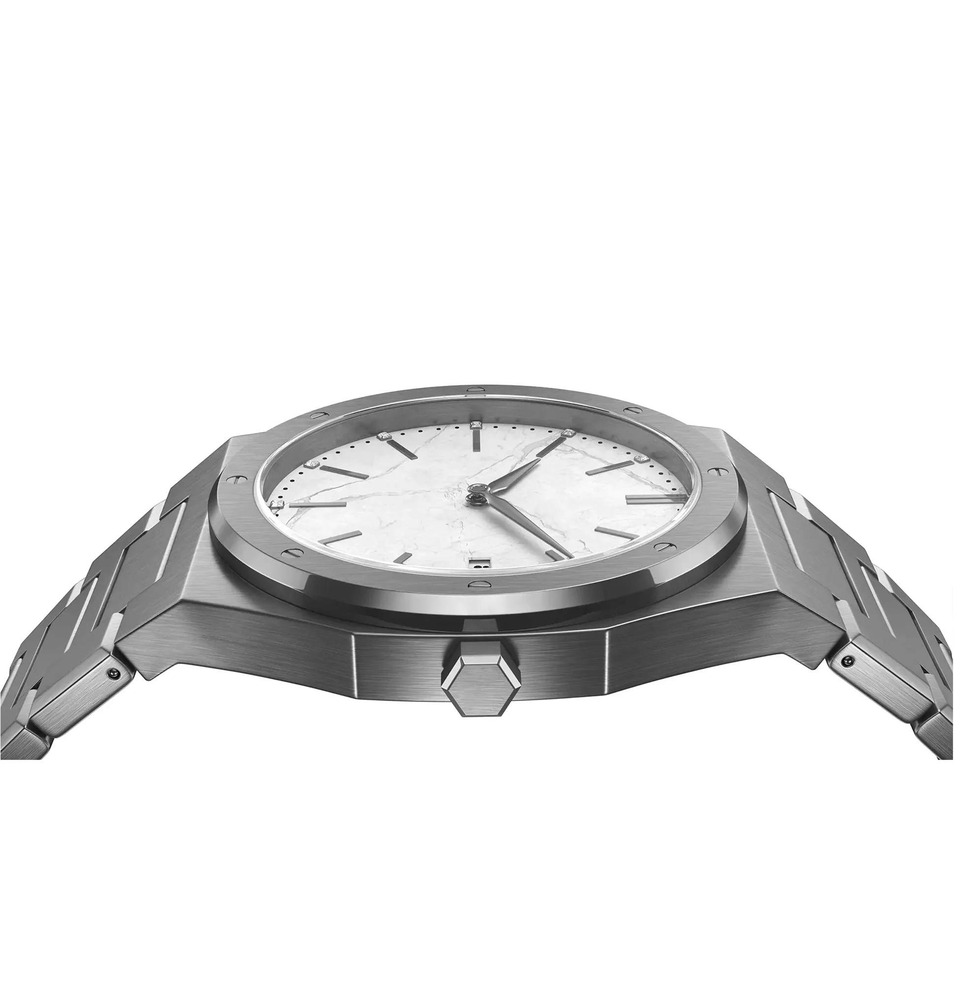 Casual Personality Leather Strap Quartz Ultra Thin Case Calendar Trendy Vintage Ladies Watch Stand Marble Womens Wristwatch