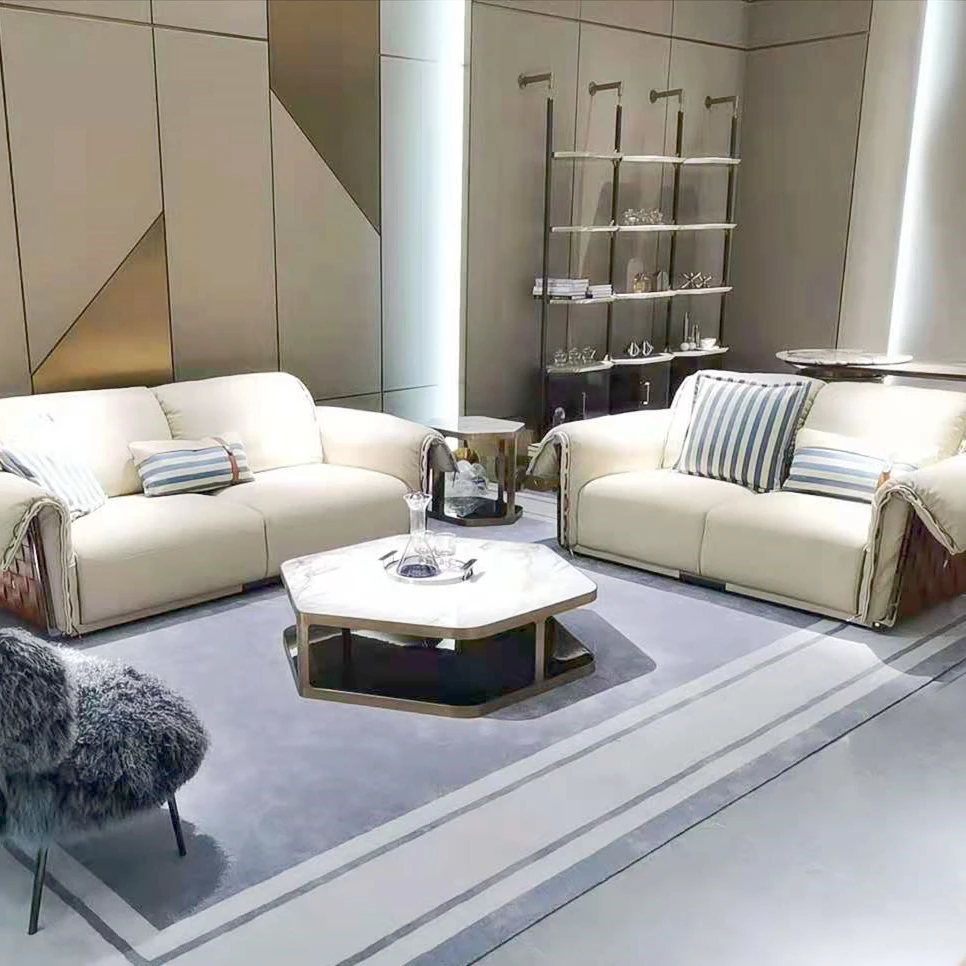 Итальянский роскошный диван, набор натуральных диванов 1 + 2 + 3, секционные диваны для гостиной, домашняя мебель