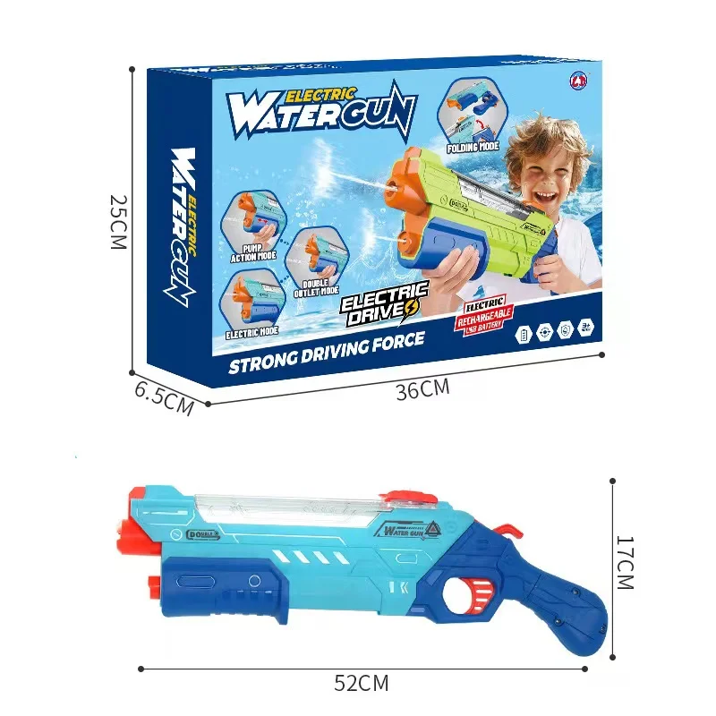 Hot Selling Good Quality Summer Water Toy Double Nozzles Shooting Electric Water Gun For Kids