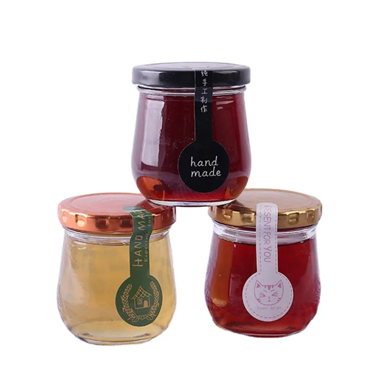wholesale price food grade 200ml new design clear jam bottle glass jar glass jam jar glass jar for jam