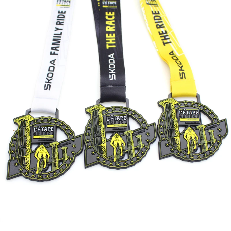 Manufacturer Honor Metal 3D Gold Plated Custom Medal Ribbons Running Award Medals Sports Metal