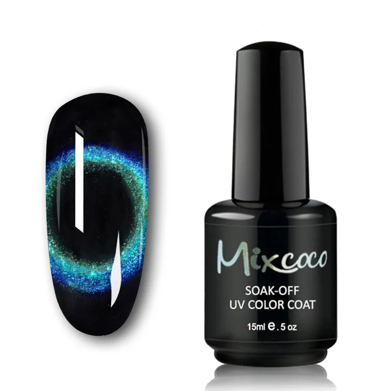 Mixcoco Galaxy 9D Cat Eye Nail Gel Soak Off Magnetic Gel Nail Polish Diy Magnet Nail Art Gel Varnish uvgel painting salon supply