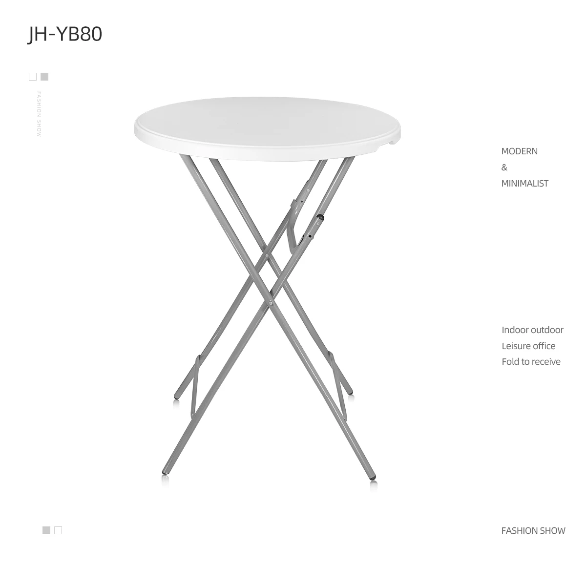 High Top Bistro Tables HDPE Plastic Portable Folding Cocktail Bar Table for Party Rental