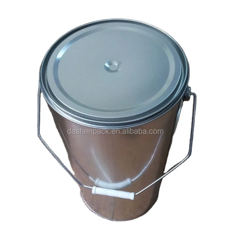 10~11L Tin Metal Paint Bucket Pail round Shape with Handle for Packaging Ink/Coating/Solvent and Other Chemical Products