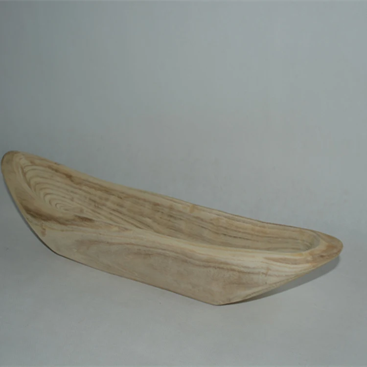 
New Hot Selling Products boat shaped wooden bowl handmade carving wood 