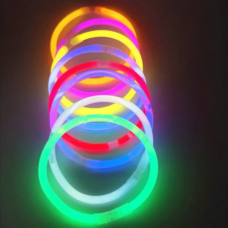 Nicro 8 Inch Glow Stick Pack Kids Child Factory Neon Party Supplies Luminous Led Bracelet Necklace Glasses Light Stick