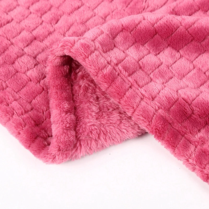 Thick Warm 3D Jacquard Blanket Wheat Ears Flannel Fleece Sherpa Throw Blanket