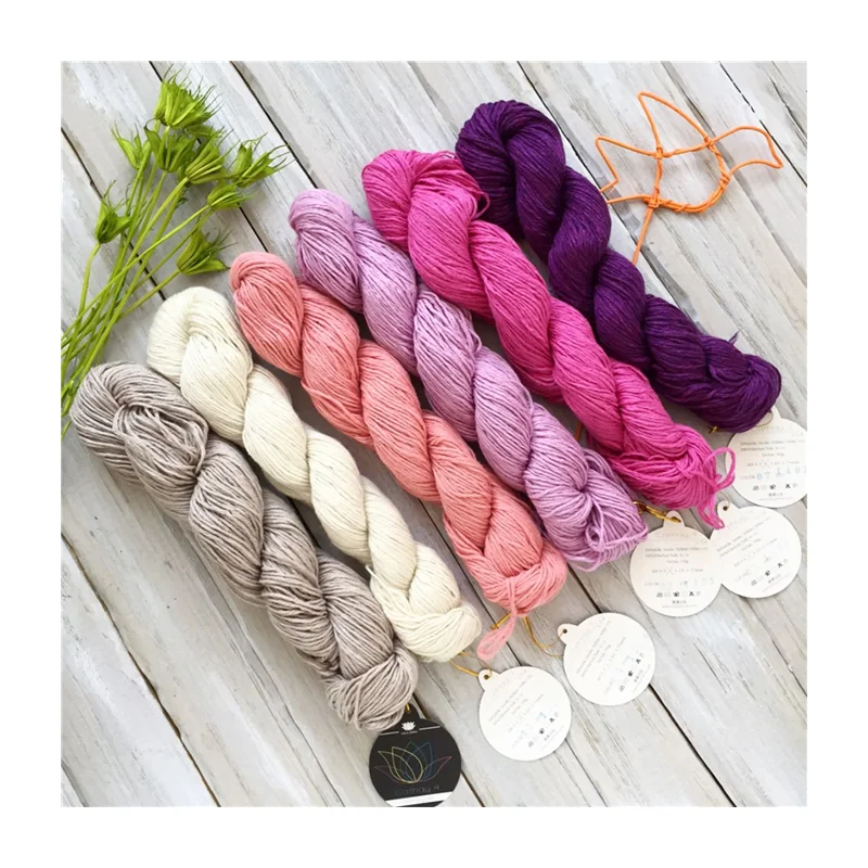 Lotus Yarns Factory Price Best Selling 50% silk 50% tibetan yak Blended Hand knitting yarn