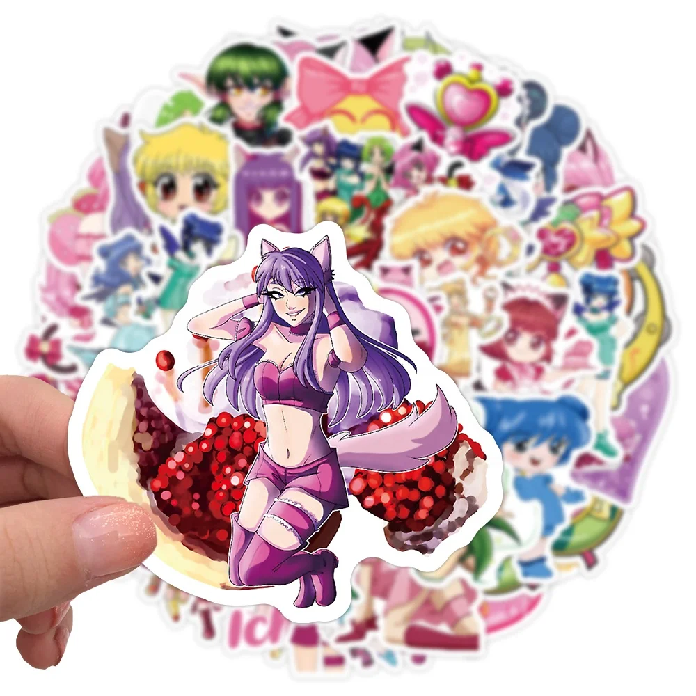 50PCS Japan manga cartoon stickers custom cute girl Tokyo Mew Mew Sticker of Vinyl Car Wall Anime Stickers