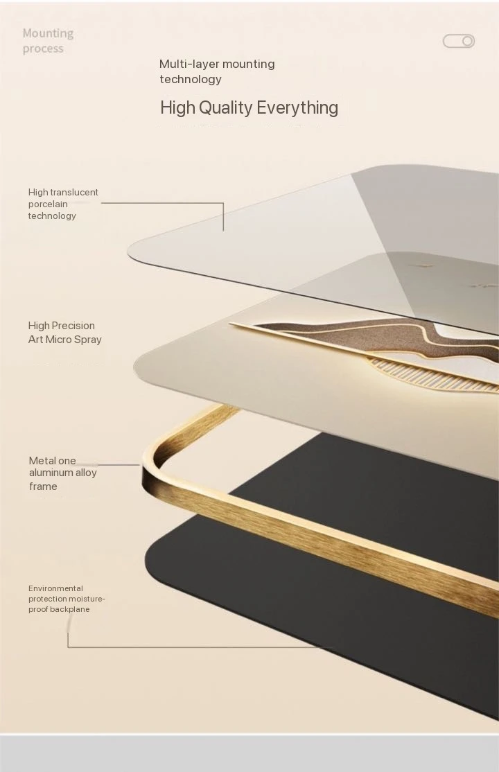 New Modern Dining Room Luxury Framed Canvas Print Mural Porcelain Wall Art With Clock Painting electronic Perpetual calendar