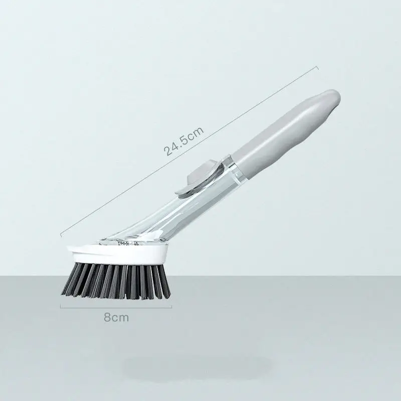 High Quality Clean Hydraulic Boiler Brush Kitchen Cleaning Brush 2 In 1 Silicone Handle Cleaning Brush With Sponge