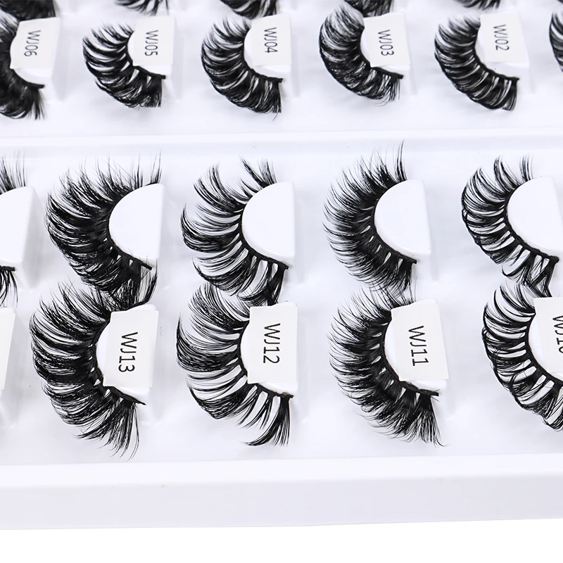 Hollyren Handmade Lash Strips Private Label Russian Striplashes d Curl Vegan Cruelty Free Lashes Cat Eye Lash